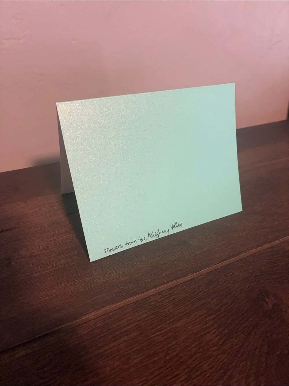 Handmade Pressed Flowers on Blank Card